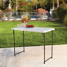 Load image into Gallery viewer, Lifetime Height Adjustable Craft Camping and Utility Folding Table, 4 ft, 4'/48 x 24, White Granite
