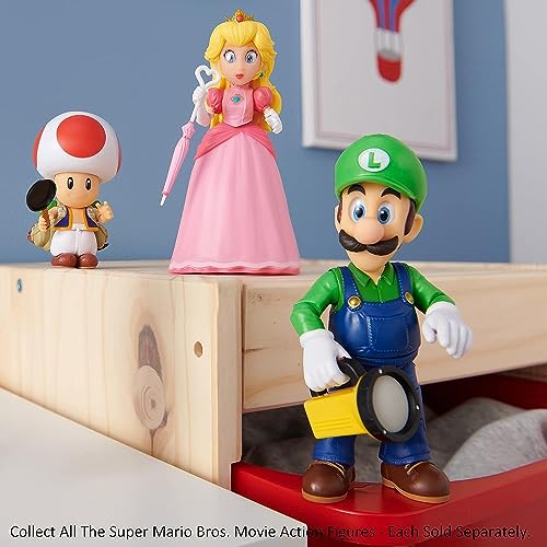 Load image into Gallery viewer, The Super Mario Bros. Movie - 5 Inch Action Figure Series 1 – Princess Peach Figure with Umbrella Accessory