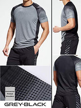 Load image into Gallery viewer, 5 Pack Men’s Active Quick Dry Crew Neck T Shirts | Athletic Running Gym Workout Short Sleeve Tee Tops Bulk (Edition 2, Large)
