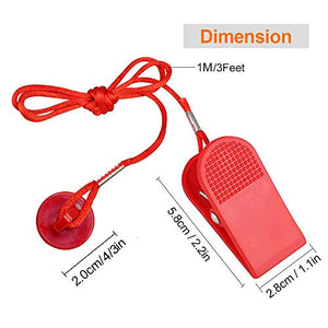 Treadmill Universal Magnet Safety Key for All NordicTrack, Proform, Image, Weslo, Reebok, Epic, Golds Gym, Freemotion, and Healthrider Treadmills (Red)