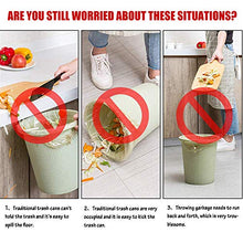 Load image into Gallery viewer, Hanging Trash Can,Silicone Folding Waste Bins Kitchen Foldable Trash Can Collapsible Small Garbage Can Compact Portable Waste Bin for Home Kitchen Room Cabinet Door Drawer - 9L/2.38 Gallon
