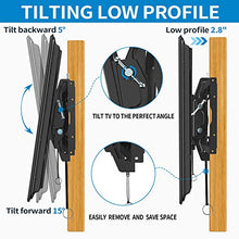 Load image into Gallery viewer, Everstone Adjustable Tilt TV Wall Mount Bracket for Most 32-80 Inch LED,LCD,OLED,Plasma Flat Screen,Curved TVs,Low Profile,Up To VESA 600x400 and 165 LBS,Includes HDMI Cable and Level,Fits 16&quot;,18&quot;,24&quot;
