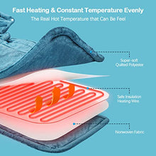 Load image into Gallery viewer, Heating Pad for Neck and Shoulders, 2lb Large Weighted Neck Heating Pad Electric for Neck Shoulder Pain Relief, 6 Heat Settings 4 Auto-Off, Gifts for Women Men Mom Dad, 16&quot;x23&quot; (Blue)
