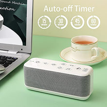 Load image into Gallery viewer, Portable Sound Machines,White Noise Machine with 42 Non Looping Natural Soothing Sounds,Battery or Adapter Charging Options Auto-Off Timer Travel Office Privacy Sound Machine for Adults Baby Kids
