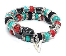 Load image into Gallery viewer, Southwest Bangle Bracelet Turquoise Jewelry Red and Blue
