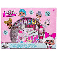 Load image into Gallery viewer, L.O.L. Surprise! 3-in-1 Lip,Nail &amp; Body Studio by Horizon Group USA.DIY Beauty Activity Kit.Make Color Changing Lip Glosses,Mix Fragrances To Make Unique Scents.Add Glitter To Your Nail Polish &amp; More.

