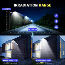 Load image into Gallery viewer, 800W Solar Street Lights Outdoor Waterproof, 80000LM High Brightness Dusk to Dawn LED Lamp, with Motion Sensor and Remote Control, for Parking Lot, Yard, Garden, Patio, Stadium, Piazza

