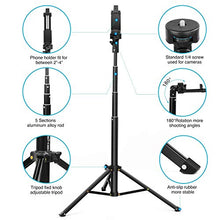 Load image into Gallery viewer, Selfie Stick Tripod 52 Inch Cell Phone Tripod Stand with Bluetooth Remote Smartphone for iPhone 11 Xs X 6 7 8, Android Cellphone Gopro Camera Mount Portable Monopod Feet Travel Lightweight
