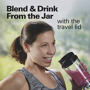 Hamilton Beach Personal Blender for Shakes and Smoothies with 14oz Travel Cup and Lid, Black (51101AV)