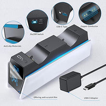 Load image into Gallery viewer, PS5 Controller Charger Station, PS5 Charging Station with Fast Charging AC Adapter 5V/3A, Playstation 5 Dual Controller Charging Stand, OIVO Docking Station Replacement for DualSense Charging Station
