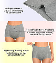Load image into Gallery viewer, High Waisted Underwear For Women Cotton C Section Postpartum Essentials Stretch Panties Soft Breathable Maternity Tummy Control Briefs for Ladies (Multipack,Medium)

