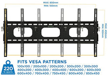 Load image into Gallery viewer, Mount-It! Low-Profile Tilting TV Mount | Flush Mount TV Bracket Wide | Ultra-Thin TV Mount with Tilt for 42-70 in. Screen TVs | VESA Compatibility up to 850x450 | 220 lbs. Capacity
