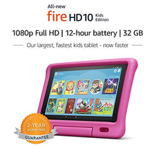 Load image into Gallery viewer, Fire HD 10 Kids Edition Tablet – 10.1” 1080p full HD display, 32 GB, Pink Kid-Proof Case
