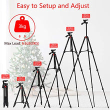 Load image into Gallery viewer, ZOMEI 54" Phone Tripod Cellphone Tripod Portable Travel Tripod Smartphone Tripod Stand with Phone Holder and Remote Shutter for Smartphone Sport Camera and Light Camera

