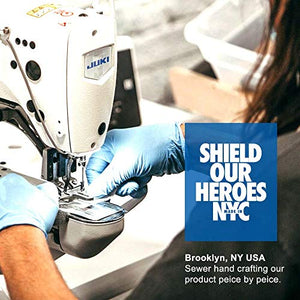 Shield Our Heroes NYC Protective Face Shield 5 Pack - Hand Made In USA - Hand Sewn - Durable - Clear Polycarbonate PETG - Comfort Foam - Form Fitting Elastic - Unisex
