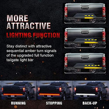 Load image into Gallery viewer, ICBEAMER Triple Row 60 inch 504 pcs LED for Pick up/Truck Tailgate Light Bar Side Bed Light Strip Bar IP67 Waterproof Reverse- 6 Functions Tail/Brake/Sequential/Turn Signals/Reverse/Flashing Lights
