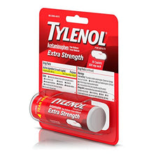 Load image into Gallery viewer, Tylenol, Extra Strength Caplets with 500 mg Acetaminophen Pain Reliever Fever Reducer ct, Multicolor, 10 Count
