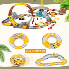 Load image into Gallery viewer, 226pcs Construction Themed Race Tracks Set, Flexible Trains Tracks With 2 Race Trucks, Toy Cars Set for 2 3 4 5 6 7 Years Old Child Kids Boys and Girls, Road Race Playset for Christmas Birthday Gift
