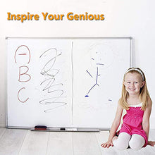 Load image into Gallery viewer, Magnetic Dry Erase Board with Removable Marker Tray| Commercial Quality Wall-Mounted Aluminum Message Presentation White Board for Kids, Students &amp; Teachers (36" x 24"-2 Pack)

