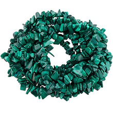 Load image into Gallery viewer, SUNYIK Malachite Tumbled Chip Stone Irregular Shaped Drilled Loose Beads Strand for Jewelry Making 35"
