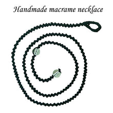 Load image into Gallery viewer, Smoky Quartz Natural MOONSTONE Hand Made Black Macramé Chakra Healing Crystals Stone Necklace Pendant For Men And Woman Hand Made Unisex Surfers Gift
