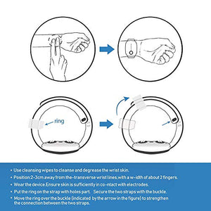 EmeTerm Relieve Nausea Electrode Stimulator Morning Sickness Motion Travel Sickness Vomit Relief Rechargeable No Gel Drug Free Wrist Bands Without Side Effects