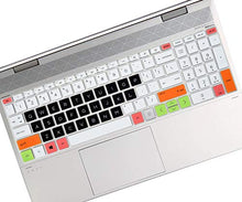 Load image into Gallery viewer, Keyboard Cover for HP Envy x360 15t with Fingerprnt, HP 15M-EE0013DX 15M-ED0023DX, 15-ED0047NR 15-ED0056NR, Envy 17t 17t-ch000 with Fingerprnt, 17m-cg0013dx 17m-ch0013dx Series Laptop - White Black

