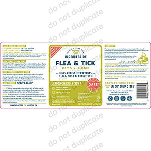 Wondercide - Flea, Tick and Mosquito Spray for Dogs, Cats, and Home - Flea and Tick Killer, Control, Prevention, Treatment - with Natural Essential Oils - Pet and Family Safe – Lemongrass 16 oz
