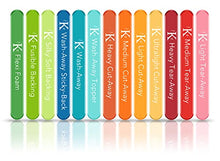 Load image into Gallery viewer, Kimberbell Wash Away - Sticky Back Stabilizer, 12”x5 Yd Roll, Water Soluble Machine Embroidery, Washes Out Completely Leaving No Residue, Sewing, Quilting, Piecing Projects, Appliqués, Lace &amp; Crafting
