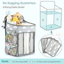 Load image into Gallery viewer, Hanging Diaper Caddy Organizer - Diaper Stacker for Changing Table, Crib, Playard or Wall &amp; Nursery Organization Baby Shower Gifts for Newborn (Gray Cloud)
