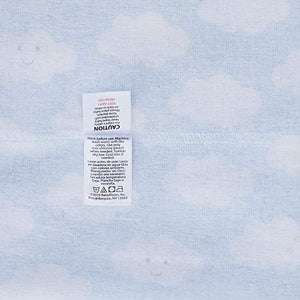 Luvable Friends Unisex Baby Cotton Flannel Receiving Blankets Bundle, Boy Clouds, One Size