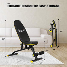 Load image into Gallery viewer, Adjustable Weight Bench for Home Gym, Doufit WB-01 Foldable Workout Bench Press, Indoor Multi-Purpose Exercise Incline Decline Bench

