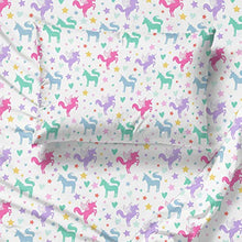Load image into Gallery viewer, Jay Franco Unicorn Rainbow 4 Piece Twin Bed Set - Includes Comforter &amp; Sheet Set - Super Soft Fade Resistant Microfiber
