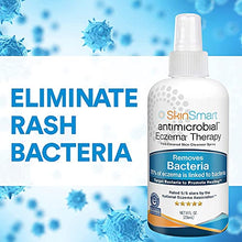 Load image into Gallery viewer, SkinSmart Antimicrobial Eczema Therapy with Hypochlorous Acid, Removes Bacteria so Skin Can Heal, for Adults, Kids and Seniors, 8 Ounce Clear Spray
