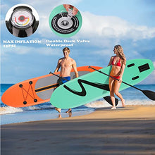Load image into Gallery viewer, 10&#39;×6&quot; Stand up Paddle Board sup Inflatable Non-Slip Deck pad Ultra-Light Standing Boat sup Accessories Waterproof Bag, Backpack Leash Hand PUM Repair kit fin Youth Adult (Orange)
