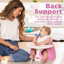 Load image into Gallery viewer, Nuby My Floor Seat, Soft Foam Cushion with Safety Harness and High Back Design, for Ages 4-12 Months, Pink
