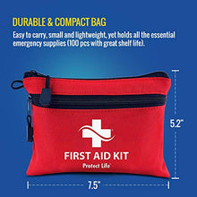 Load image into Gallery viewer, First Aid Kit - 100 Piece - Small First Aid Kit for Camping, Hiking, Backpacking, Travel, Vehicle, Outdoors - Emergency &amp; Medical Supplies

