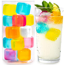 Load image into Gallery viewer, Reusable Ice Cubes For Drinks - Chills Drinks Without Diluting Them - Made From BPA Free Plastic - Refreezable, Washable, Quick And Easy To Use - For All Beverages - Pack Of 30 With Storage Container
