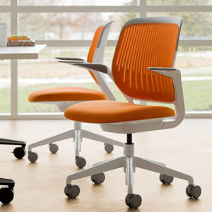 Steelcase Cobi Chair, Tangerine Fabric