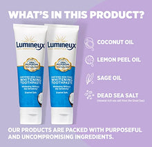 Load image into Gallery viewer, Lumineux Oral Essentials Teeth Whitening Toothpaste 2 PCK | Certified Non Toxic | Sensitivity Free | Fluoride Free | Whiter Teeth in 7 Days | NO Artificial Flavors, SLS Free, Dentist Formulated

