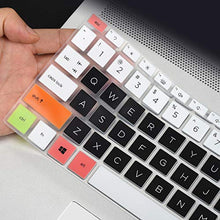 Load image into Gallery viewer, Keyboard Cover for HP Envy x360 15t with Fingerprnt, HP 15M-EE0013DX 15M-ED0023DX, 15-ED0047NR 15-ED0056NR, Envy 17t 17t-ch000 with Fingerprnt, 17m-cg0013dx 17m-ch0013dx Series Laptop - White Black
