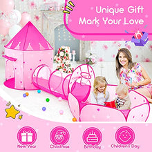 Load image into Gallery viewer, PigPigPen 3pc Kids Play Tent for Girls with Ball Pit, Crawl Tunnel, Princess Tents for Toddlers, Baby Space World Playhouse Toys, Boys Indoor&amp; Outdoor Play House, Perfect Kid’s Gifts
