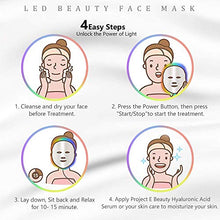 Load image into Gallery viewer, LED Face Mâsk Light Therapy | 7 Color Skin Rejuvenation Therapy LED Photon Mâsk Light Facial Skin Care Anti Aging Skin Tightening Wrinkles Toning Mâsk, White
