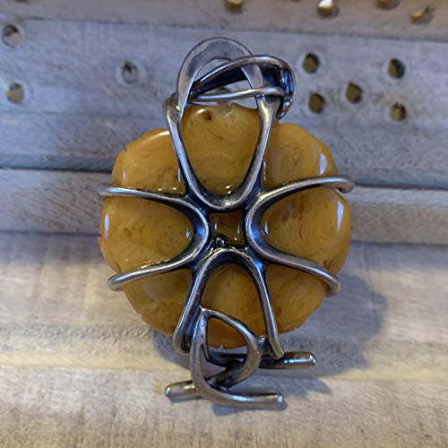 Load image into Gallery viewer, Natural Baltic Amber from poland amber stone | AlAliGems | Sterling Silver Amber Pendant | کهربا كهرمان | Kahraman Amber