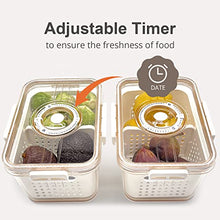 Load image into Gallery viewer, OCOSOLO Vegetable Storage Containers for Fridge, Produce Saver Containers Refrigerator Organizer Bins,BPA-Free Plastic Produce Keepers with Lid &amp; Colander for Fruits, Salad, Lettuce, Berry (3 Pack)
