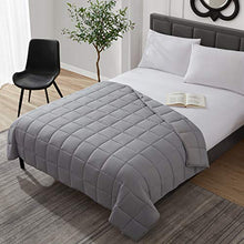 Load image into Gallery viewer, Weighted Blanket Cooling Breathable Heavy Blanket Comforter Microfiber Material with Glass Beads (15lbs 48"x72" Twin Size Bed) Big Blanket for Adult All-Season Fall Winter Soft Thick Comfort Blanket
