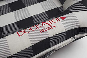 DockATot Deluxe+ Dock (Charcoal Buffalo) - The All in One Baby Lounger - Perfect for Co Sleeping - Suitable from 0-8 Months
