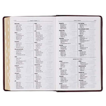 Load image into Gallery viewer, KJV Holy Bible, Giant Print Standard Size Premium Full Grain Leather Red Letter Edition - Thumb Index &amp; Ribbon Marker, King James Version, Burgundy/Mahogany
