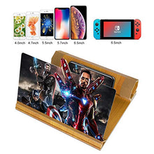 Load image into Gallery viewer, 12’’ Screen Magnifier for Smartphone – Mobile Phone 3D Magnifier Projector Screen for Movies, Videos, and Gaming – Foldable Phone Stand with Screen Amplifier – Compatible with All Smartphones
