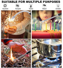 Load image into Gallery viewer, TOMOLO Lighter, Rechargeable Candle Lighter Grill Lighter Electric Arc Lighter with Flexible Neck, LED Battery Display Safety Switch for Candle Camping Cooking BBQs Fireworks (Black&amp;Silver, Pack of 2)

